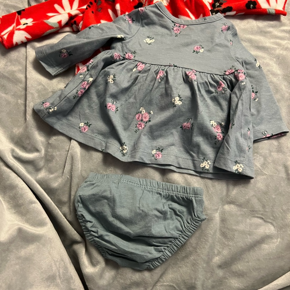 6pc NWOT newborn baby girl carters clothing lot - Picture 7 of 10